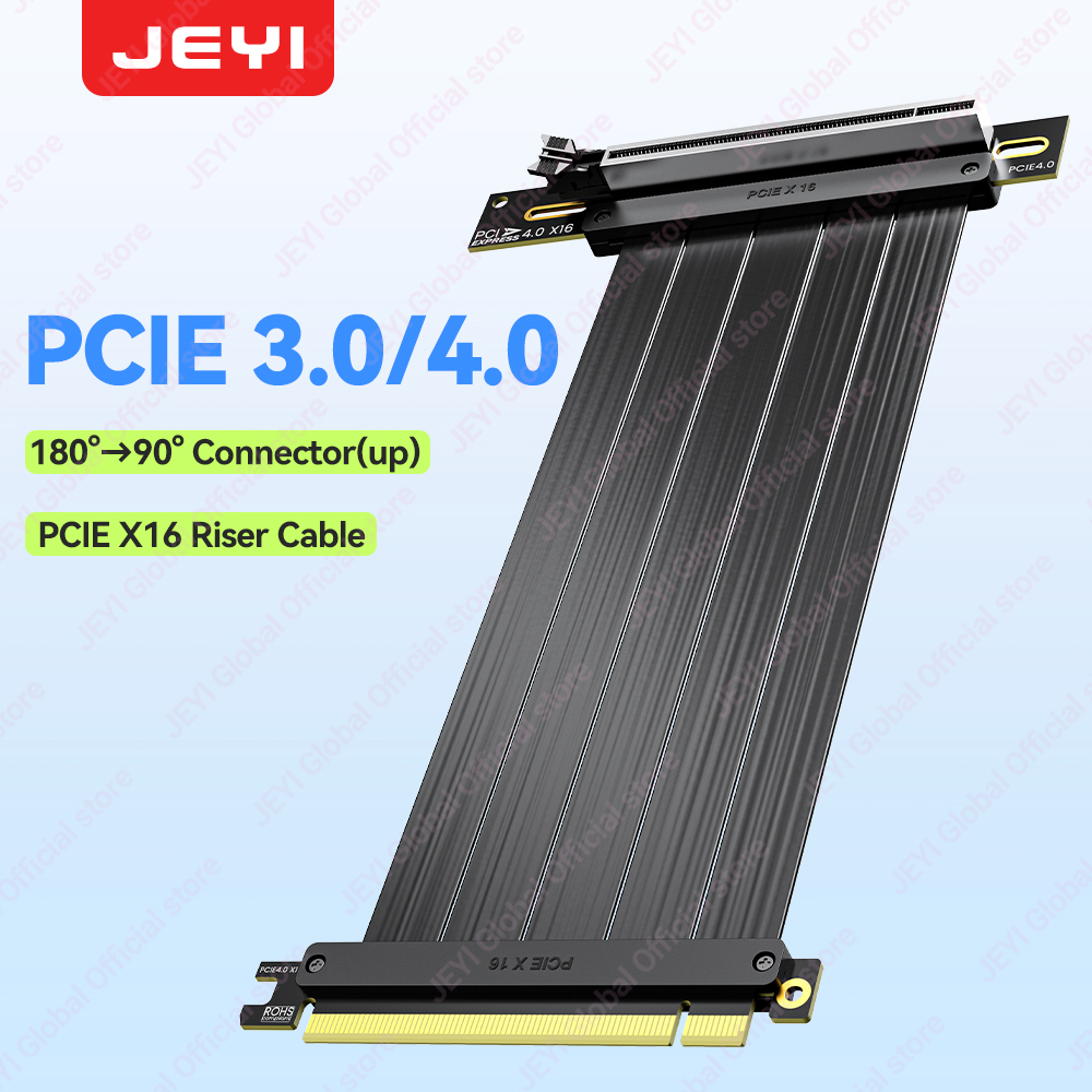 Pcie 4.0 X16 Riser Cable 90 Degree - JEYI PCIe 4.0 Yükseltici Kablo 90