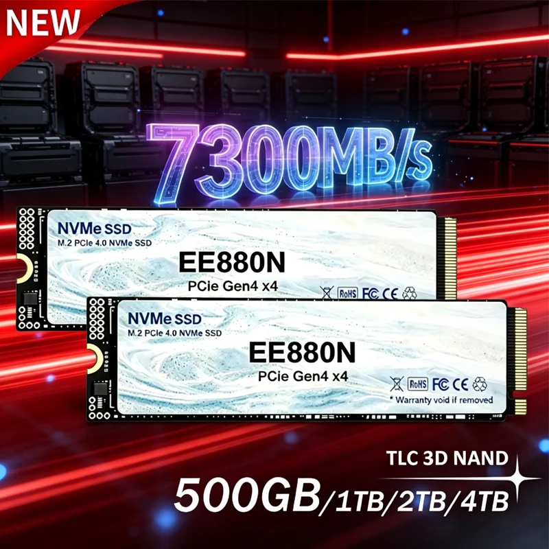 M.2 Nvme 4Tb Pcie 4.0 Ssd - 2026 Yeni EE880N Yüksek Hızlı 7300MB/s,
