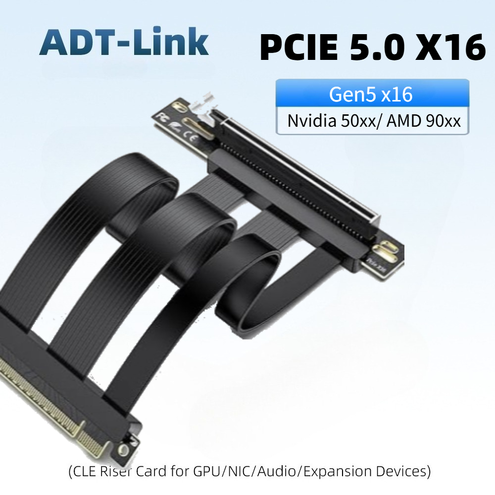 PCIE 5.0 x16 yükseltici kablo, - Pcie 4.0 X16 Riser Cable 90 Degree incelemesi ve fiyatı