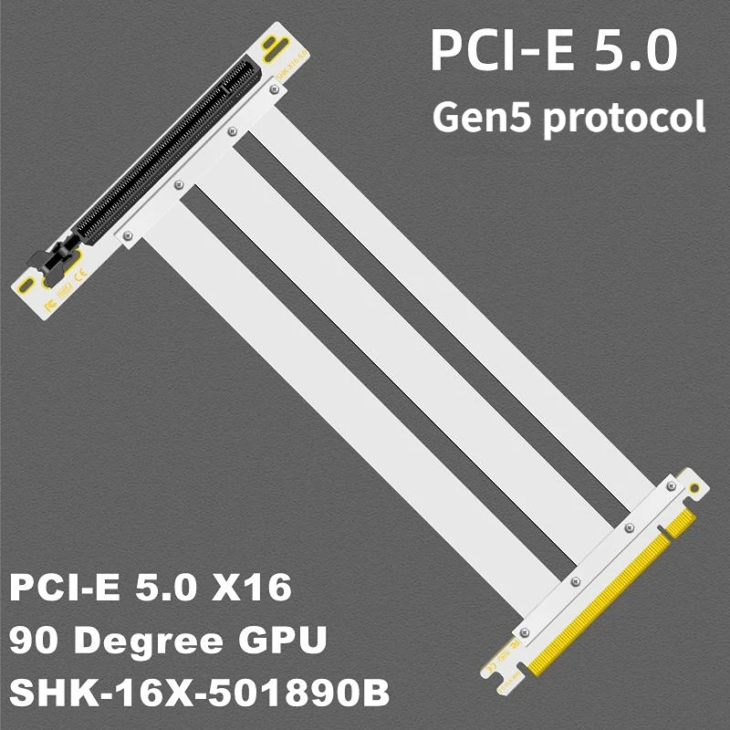 PCIE 5.0 x16 yükseltici kablo, - Pcie 4.0 X16 Riser Cable 90 Degree incelemesi ve fiyatı