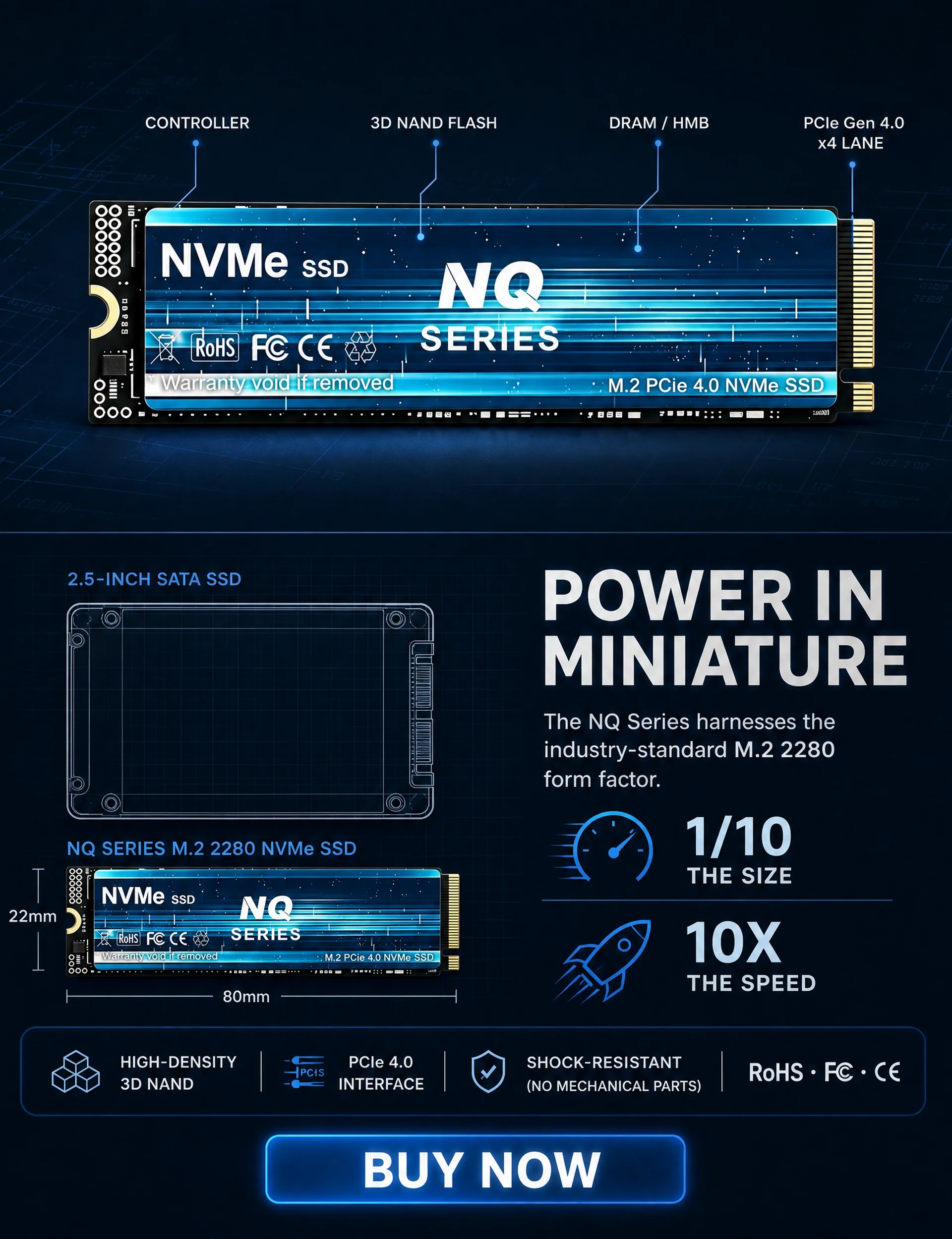 Dahili Sürücü NQ Serisi NVMe S - M.2 Nvme 4Tb Pcie 4.0 Ssd incelemesi ve fiyatı