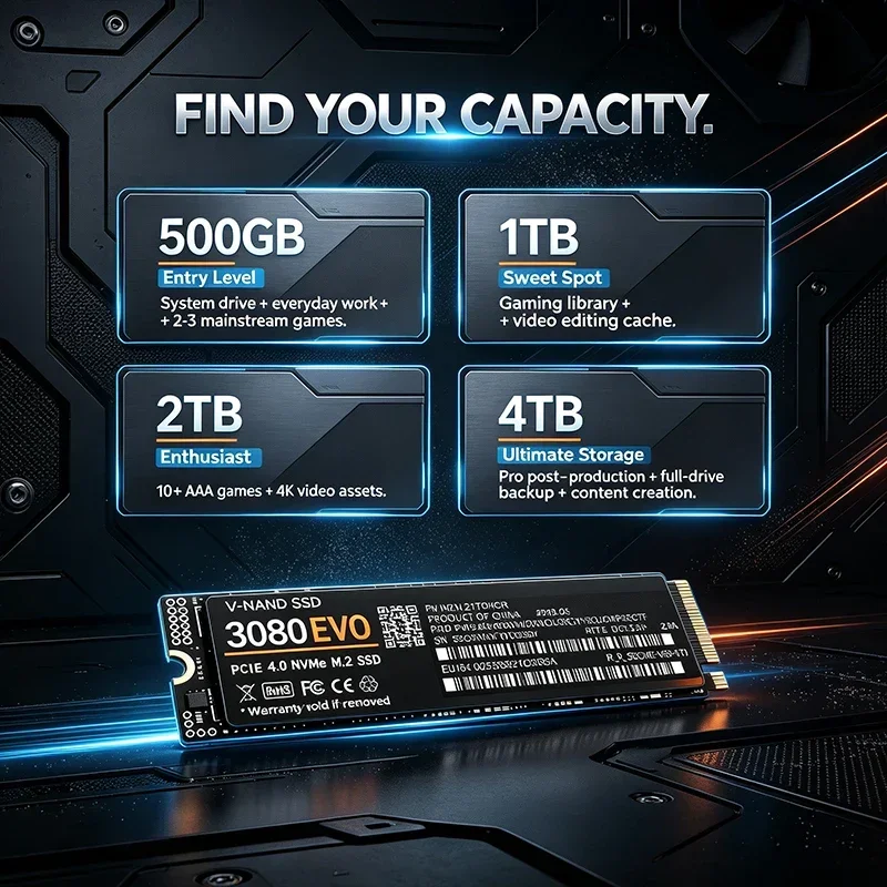 3080 EVO 1TB 2TB 4TB M.2 NVMe  - M.2 Nvme 4Tb Pcie 4.0 Ssd incelemesi ve fiyatı